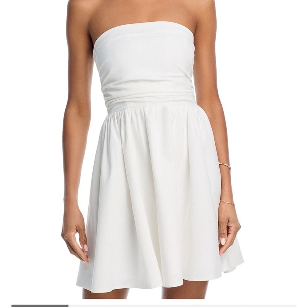 White Strapless Mini Dress